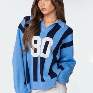 Edikted Larson Oversized Polo Sweater